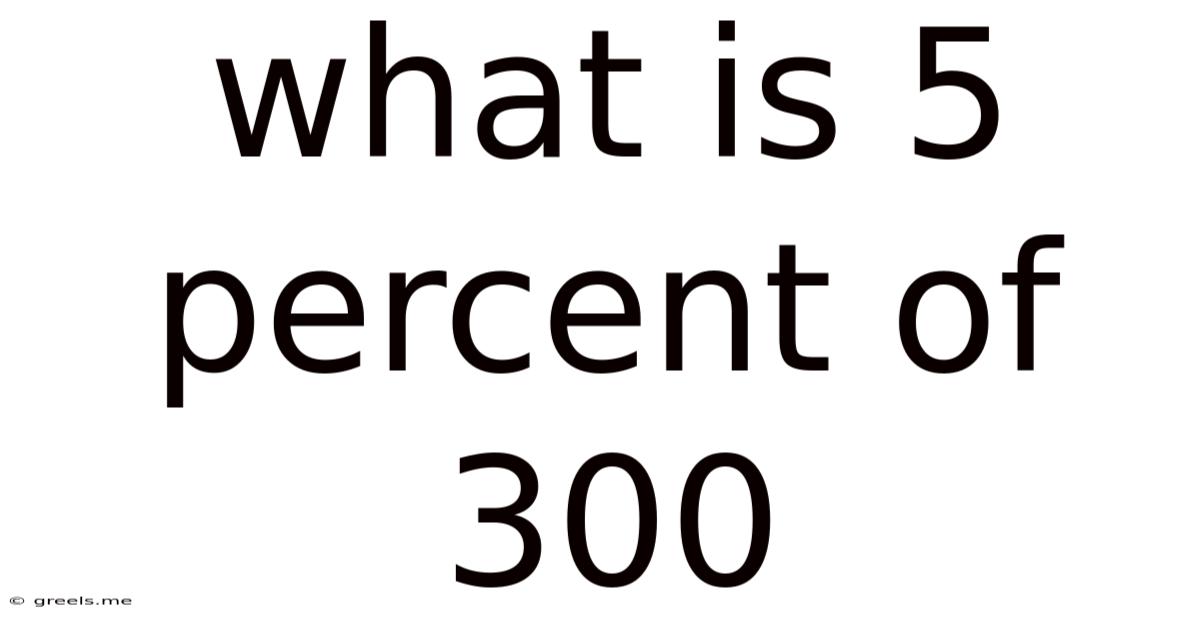 What Is 5 Percent Of 300