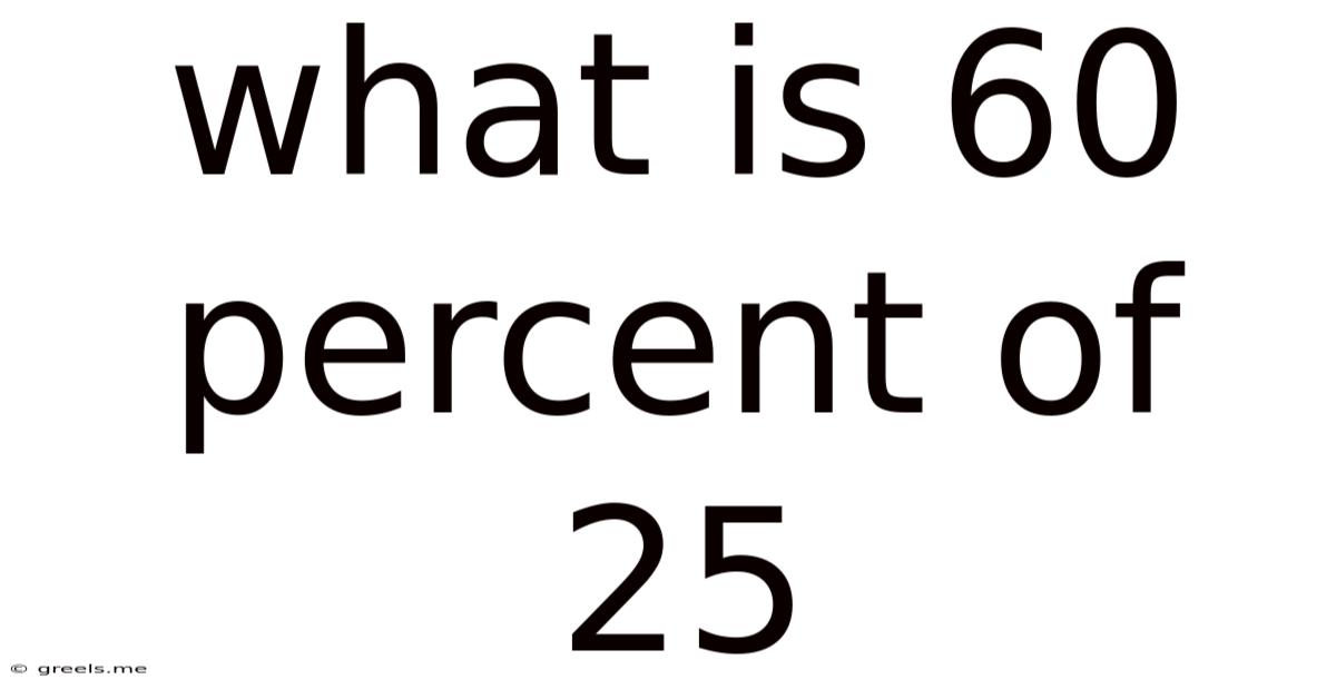 What Is 60 Percent Of 25