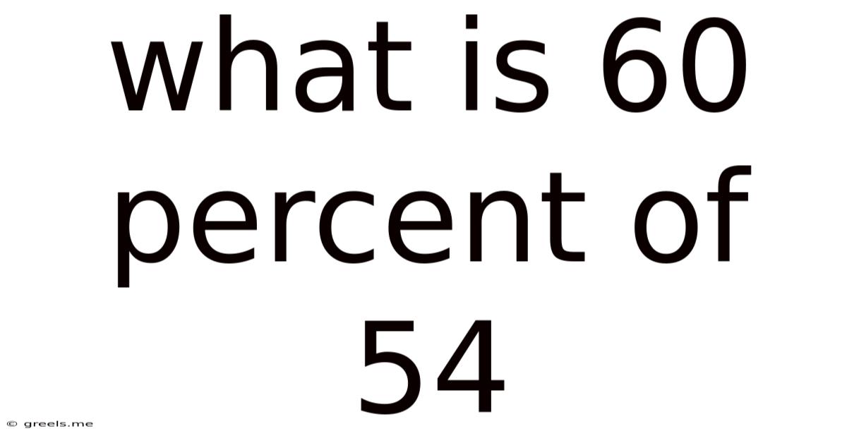 What Is 60 Percent Of 54