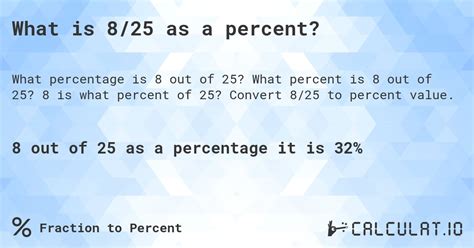 What Is 8 Percent Of 25