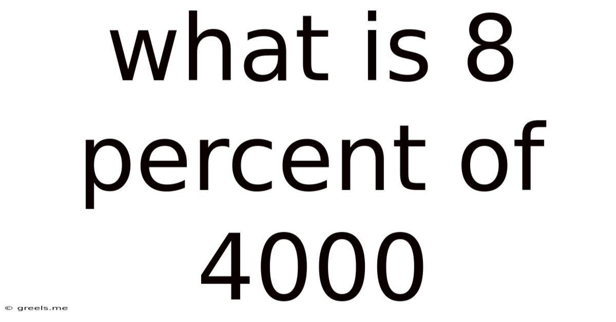 What Is 8 Percent Of 4000