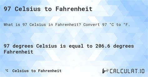 What Is 97 Fahrenheit In Celsius