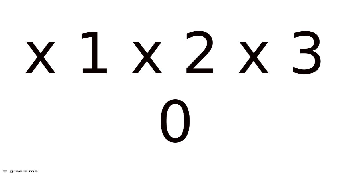 X 1 X 2 X 3 0