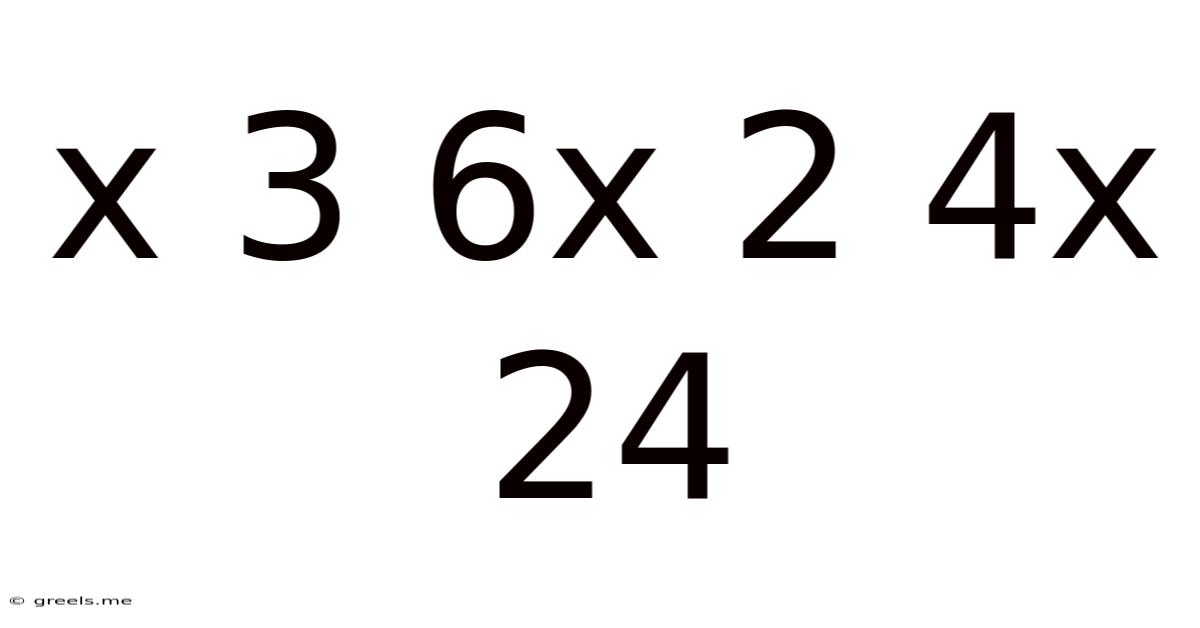 X 3 6x 2 4x 24